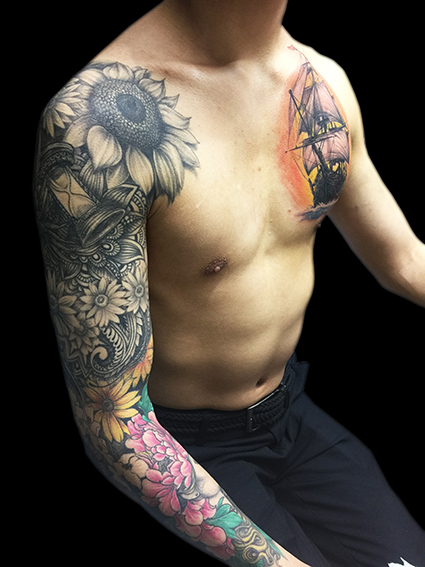 威海唐朝纹身作品9